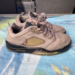 Mens Air Jordan 5 Retro Low "PSG" (Paris Saint-Germain)  "Pumice" size 9.5