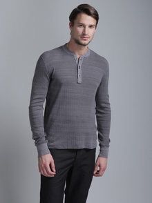John Varvatos for Converse men’s Large grey Henley