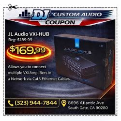 JL Audio VXI-HUB Allows You To Connect Multiple VXi Series Amplifiers On A Network 🚨 Payment Options Available 🚨 No Credit Needed 🚨 