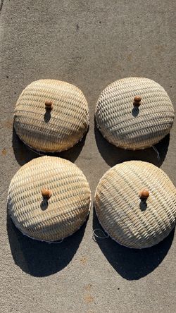 Bamboo lid food covers $5.00 each