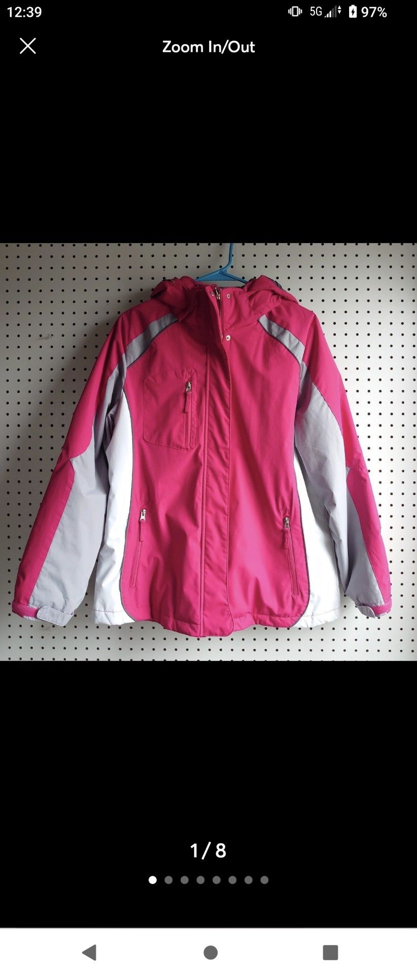 Below Zero By Rothschild Detachable Hood Double Zip Jacket Size M