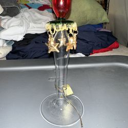 Holiday Glass Candle Holder