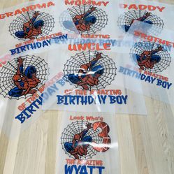 Custom Birthday Theme Shirt Or Heat Transfer Prints