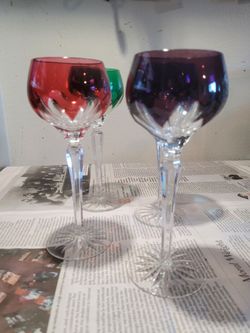 Fabragé marked Crystal- 4 set multiple colors