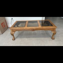 Claw foot Wood coffee Table