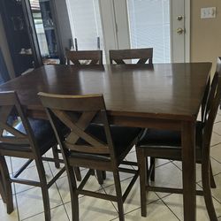 $250 High Top  Wooden Table