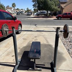 Weight Bench With Olympic bar
