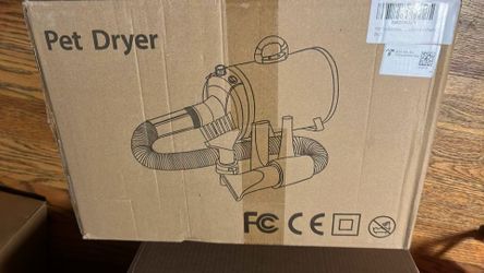 New in box Dog-Hair-Dryer, 5.2HP/ 3800W High Velocity Pet Blow Dryer with Heater for Grooming, Speed Temperature Adjustable Dog Blower Grooming Dryer 