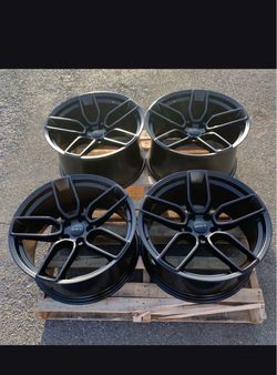 Set of 20 Inch SRT Style Wheels Rims 20x9.5 20x11 + 18/+22 5x115 CB71.5