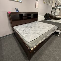 Full Bed Frame With Storage 