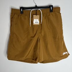 Stussy Stock Water Shorts Mens XL Coyote Brown Tan NWT
