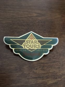 Disneyland Disney Star Tours Pin DLR Wings 1986 (Press Pin)