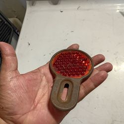 Old car accessories license plate topper glass reflector