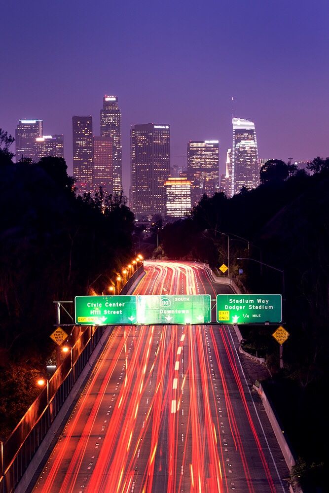 Los Angeles at night. ————————- Printed and framed