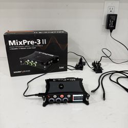 MixPre-3 II Portable Digital Recorder 3 Preamps 32-Bit Float, 64GB SD - Tested