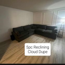 Cloud Dupe Modular Sectional Couch Sofa With Recliners