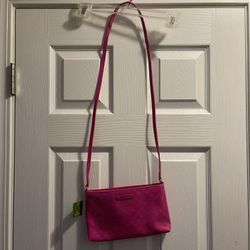 Kate Spade New York Hot Pink Logo Crossbody Bag 9x6 New With Tag Smoke Free
