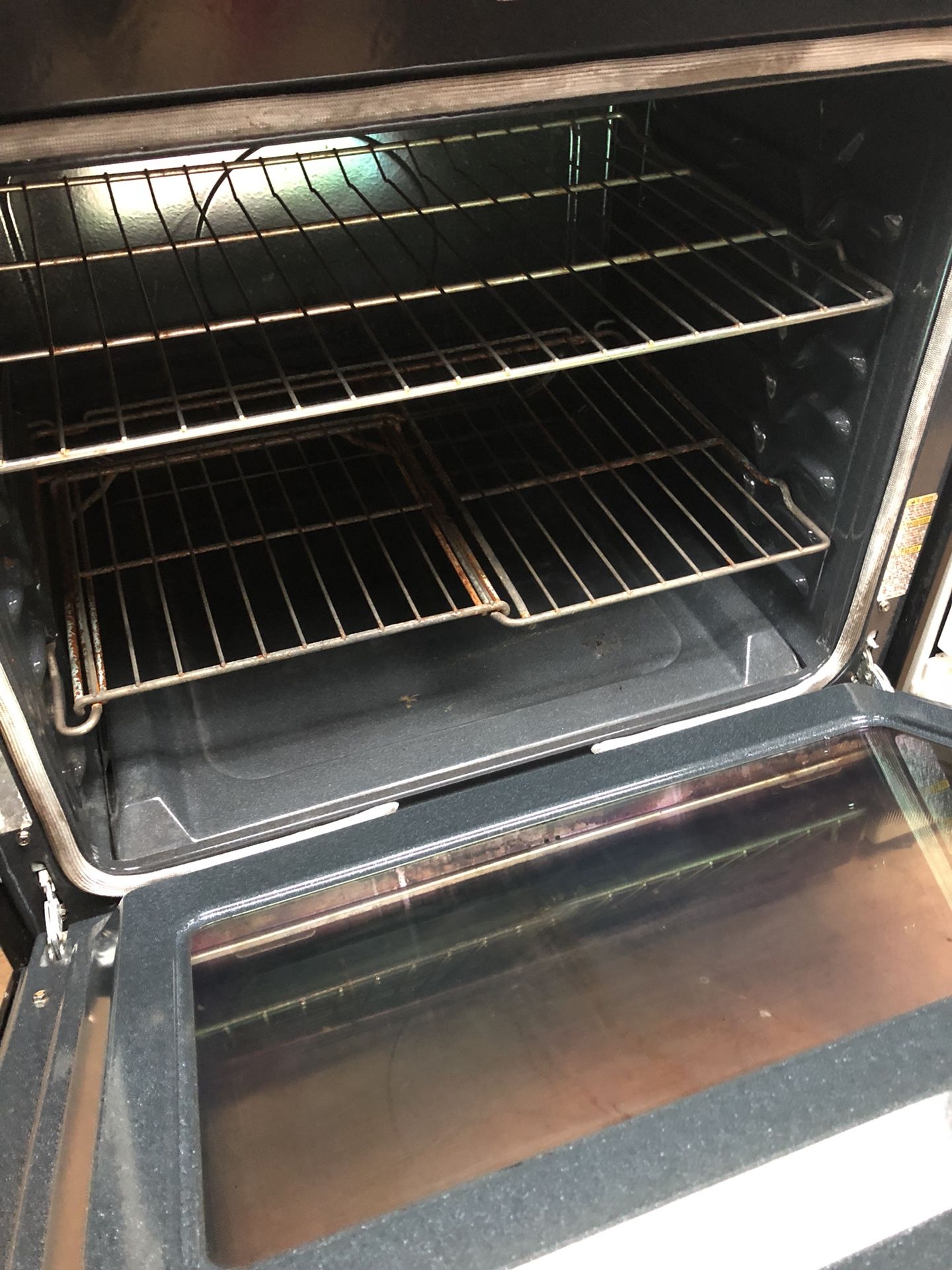 Black Maytag Glass Top Stove