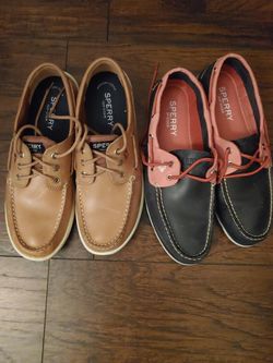 2 pair Sperry shoes used 11.5