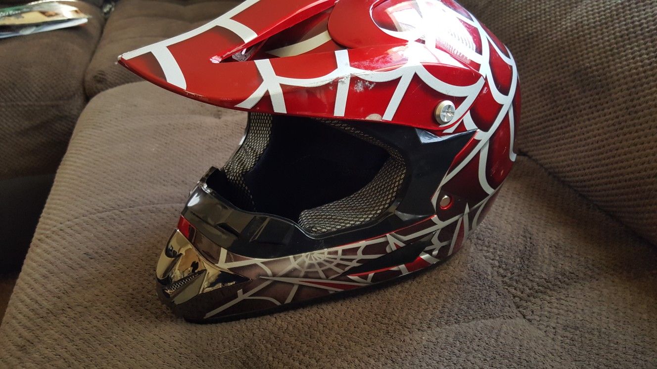 Youth spiderman offroad helmet