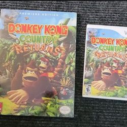 Nintendo Wii Donkey Kong Returns Book And Game 