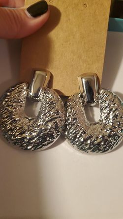 Silver color earrings