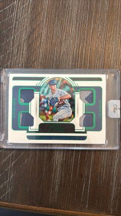 2/5 Bobby Miller Los Angeles dodgers quad relic Card 2/5