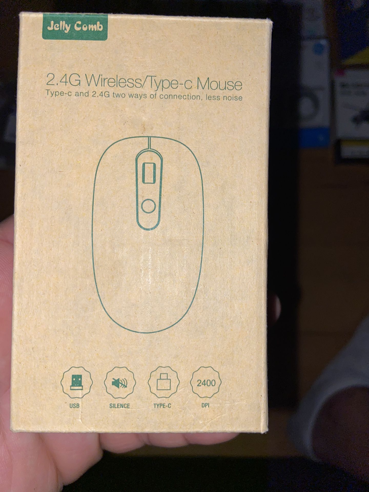 BRAND NEW-JELLY COMB 2.4G WIRELESS /TYPE-C MOUSE H