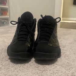 Jordan 13’s, Matte Black, Worn once, Size 9 Men