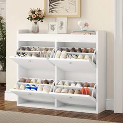 Shoe Storage White Cabinet Furniture 