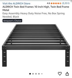 Twin mattress and frame