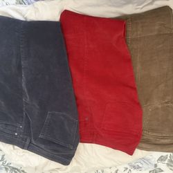 Set Of Three Women Corduroy Pants Sz 16