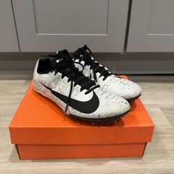 Nike White & Black Track and Field shoes - zoom rival s 9
