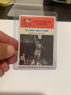 1961 –62 FLEER # 46 Elgin Baylor, Los Angeles, Lakers, rookie