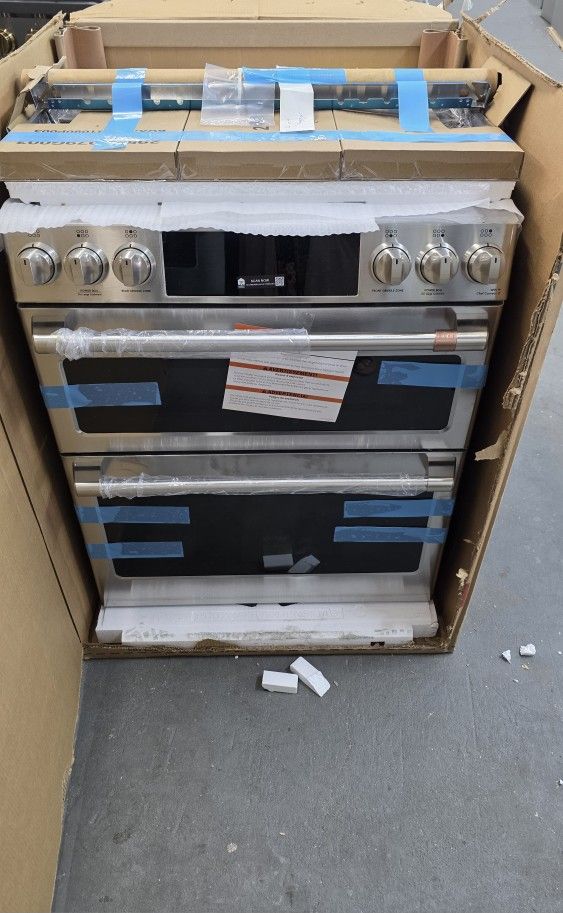 Ge Cafe 6 Burner Double Oven Gas Range 