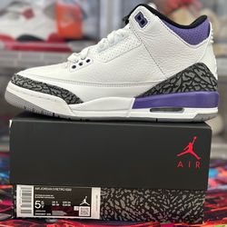 Size 5.5Y - Air Jordan 3 Dark Iris - $200