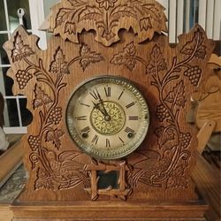 Early 1900s Gingerbread Mantle Clock   