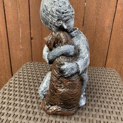 A boy and his dog Statue 