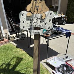 Dog garden stake