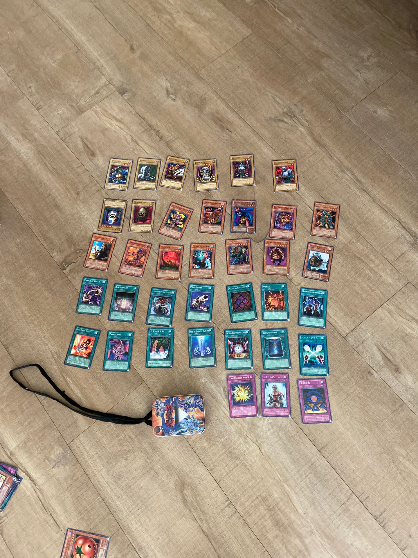 37 Yu-Gi-Oh cards and Deck holder
