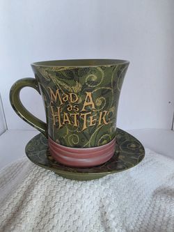 Disney Mad Hatter Over Size (2)piece MUG