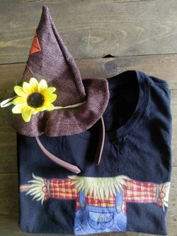 Pretend I'm A Scarecrow Funny Lazy T-Shirt and Scarecrow Headband