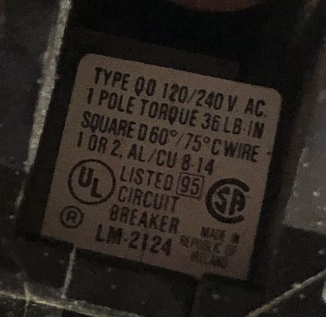 Square D 2124 Circuit Breaker