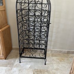 24 bottle wine wrought iron wine holder
