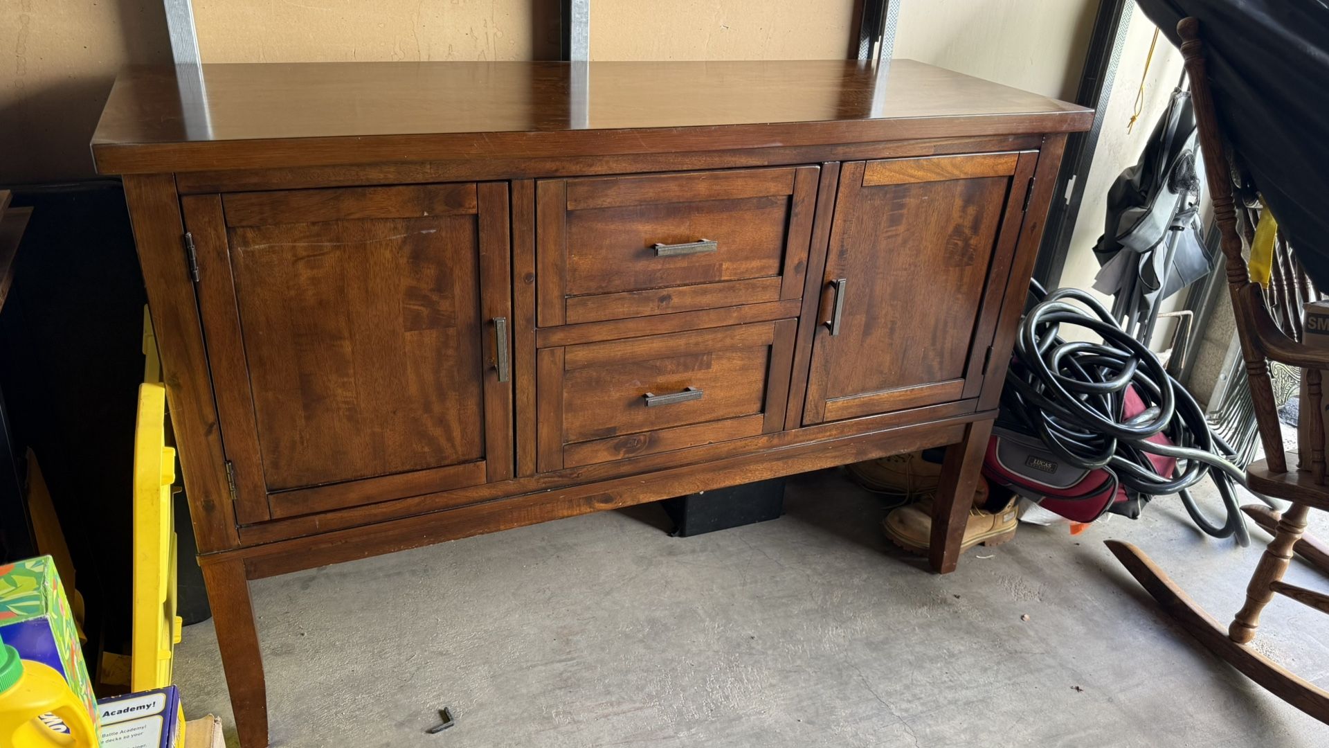 Solid wood entryway table