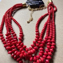 Red beads brand new length is 14.5 inches #499159