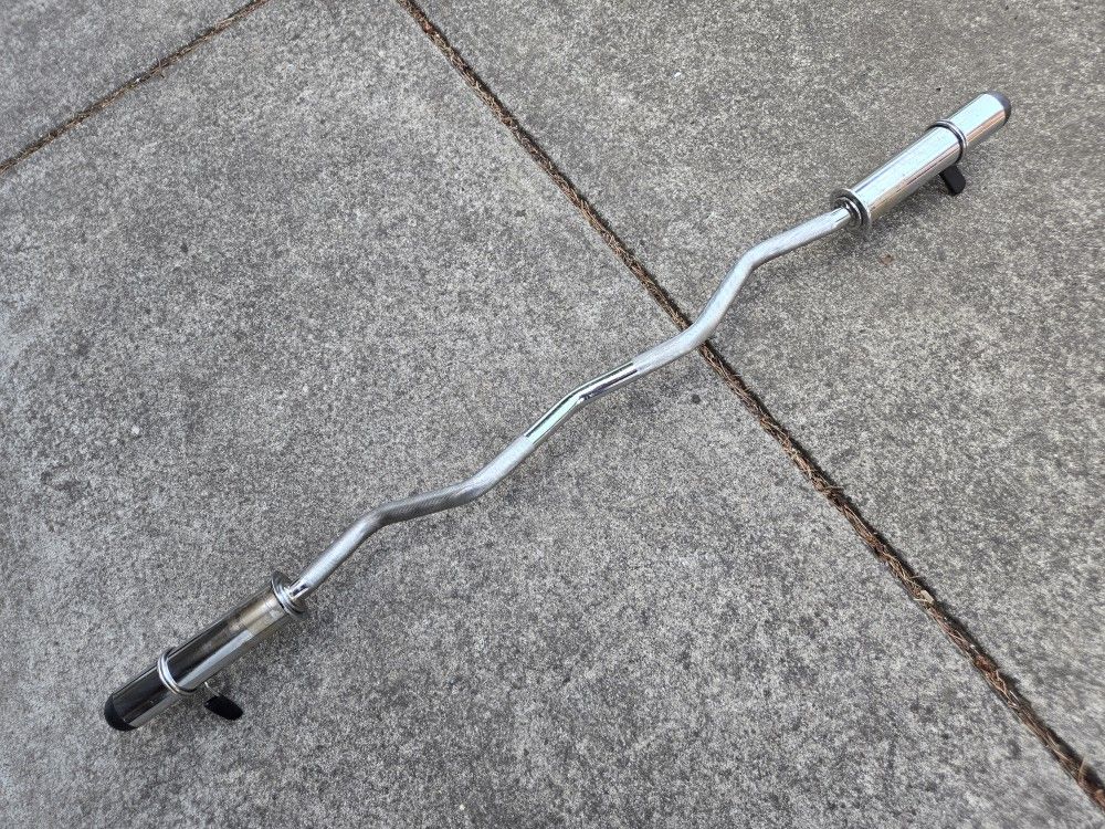 Olympic EZ curl bar with locks
