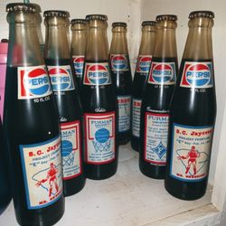 Collectors "National Championship" Pepsi Bottles.