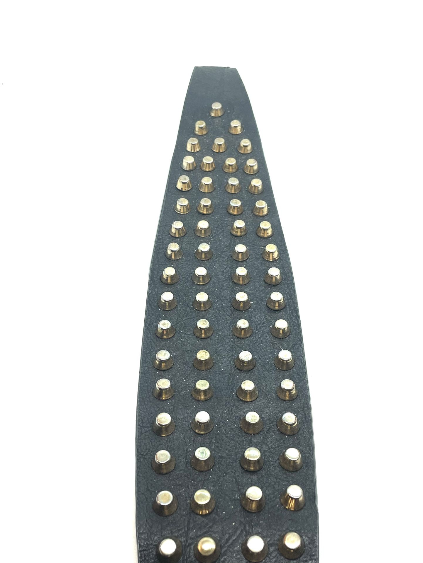 Brown Leather Brass Studded Belt