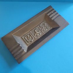 Vintage Mid Century Modern Style Tray Solid Brass, Brutalist 7.5" x 3.5".